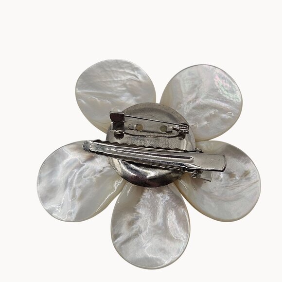 VTG Hair Clip Irridescent Shiny Fairycore Cute Cottage Cabin Spring Summer Daisy - Picture 5 of 7